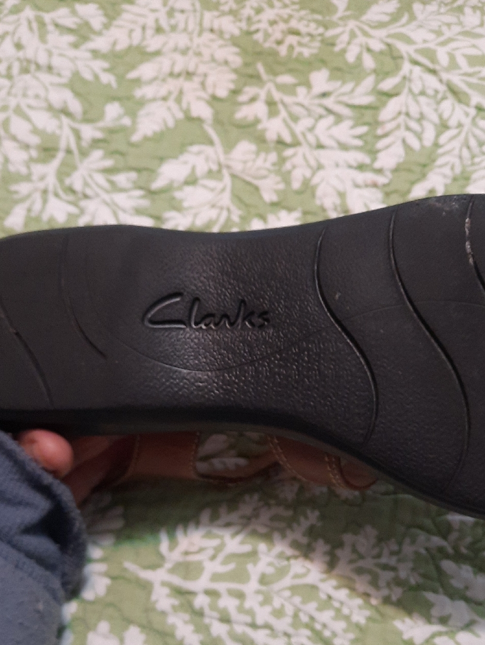 Clarks Women's Brown Leather Slingback Sandals - Picture 4 of 5